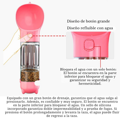 Botella multifuncional para mascotas
