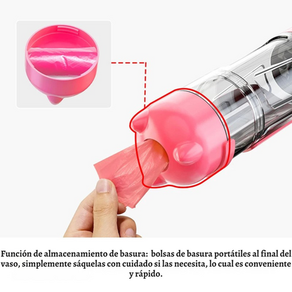 Botella multifuncional para mascotas